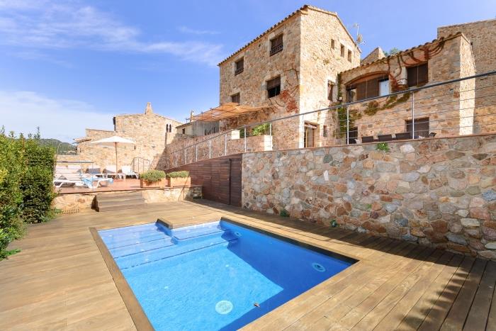 villa pandora luxury rustic house with pool - tossa de mar